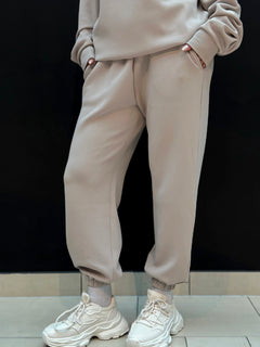 LUXE TRACKSUIT PANTS OVERSIZED MOCHA