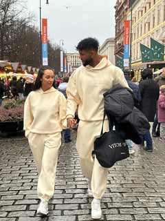 LUXE TRACKSUIT PANTS OVERSIZED VANILLA (Men)