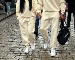 LUXE TRACKSUIT PANTS OVERSIZED VANILLA (Men)